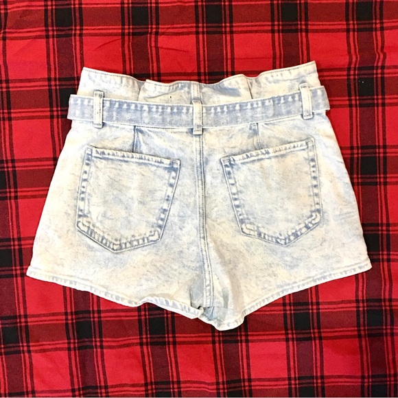 Hollister Y2K acid wash high waist denim shorts - high waist - belt - Picture 4 of 6